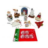 Gerson International Santa and Snowman Figurines