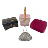 Vintage Asian Lacquer Box and Assorted Purses