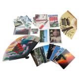 Japanese Souvenir Collection with Fans and Postcar