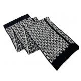 Michael Kors Black and White MK Logo Scarf
