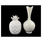 Lenox Porcelain Bud Vase and Pineapple Jar
