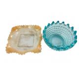 Fenton Hobnail and Carnival Glass Ashtrays