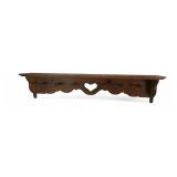 Piney Wood Handcrafted Pine Wall Shelf with Pegs