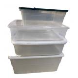 Sterilite and Assorted Clear Plastic Storage Totes