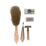 Gillette Gold-Plated Adjustable Safety Razor & Van