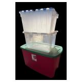 Sterilite 30 Gal. Storage Tote and Clear Bins