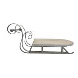 Decorative Metal and Wood Sleigh Display
