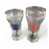 Pabst Blue Ribbon and Coors Glass Beer Goblets