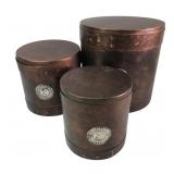 THT Designs Copper-Finish Decorative Canisters
