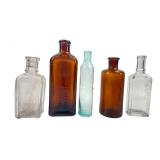 Glover's and Omega Oil Antique Medicine Bottles