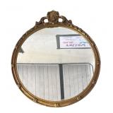 Gilt Composition and Wood Oval Wall Mirror