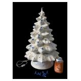 VTG Ceramic 25' Christmas Tree with Blue Birds