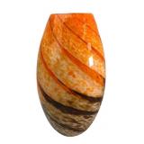 Large Hand-Blown Swirl Art Glass Vase