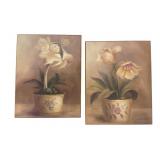 Leovan Floral Still Life Wall Plaques, Pr.