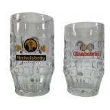 Michelsbr¤u and Glaabsbr¤u Glass Beer Steins