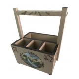 Kathy Hatch Hand-Painted Wooden Caddy