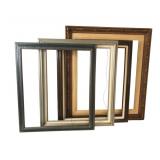 Assorted Vintage Wood Picture Frames with Liners