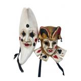 B.A. III Venezia Signed Hand-Painted Mask Pair