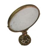 Victorian Style Brass Vanity Mirror with Cameo