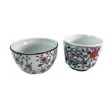 Pair of Japanese Porcelain Tea Bowls