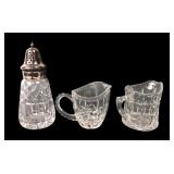 Silverplate and Pressed Glass Tableware Set