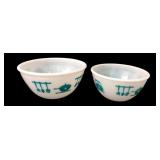 Pyrex Kitchen Bouquet Mixing Bowls, Pr.