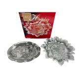 Mikasa Holiday Classics Glass Platter and Bowl