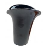 Mid-Century Modern Style Black Glazed Ceramic Vase