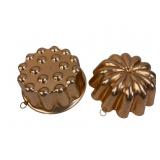 Pair of Copper-Tone Aluminum Jelly Molds