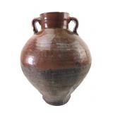 European Glazed Earthenware Two-Handled Jar