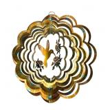 Hummingbird and Flower Metal Wind Spinner