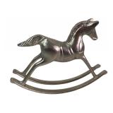 Cast Metal Rocking Horse Figurine