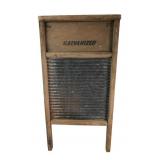 Galvanized Metal and Wood Washboard No. 25