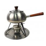 Cordova Stainless Steel Fondue Set with Wood Handl