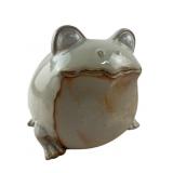 Stoneware Frog Figurine with Celadon Glaze