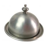 Web Early American Pewter Domed Butter Dish