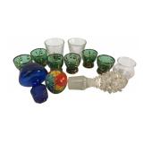 Assorted Glassware and Ceramic Salt Shaker Lot