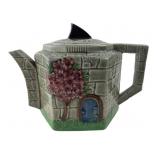 Japanese Earthenware Sundial Cottage Teapot