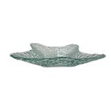 Textured Seafoam Glass Square Star Bowl