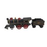 Cast Iron Locomotive and Tender Toy Train