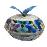 Anna Rosa Collection Butterfly Porcelain Music Box