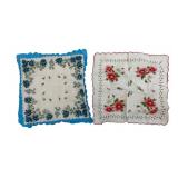Pair of Floral Cotton Handkerchiefs