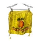 Vintage Terry Cloth Half Apron with Apple Motif