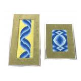 MCM Framed Needlepoint Art Pair