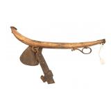 Antique Wood and Iron Horse Hame with Leather