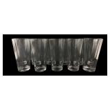 Set of 11 Clear Glass Tapered Tumblers