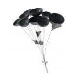Metal Yard Art Windchime Stake Flower Bouquet