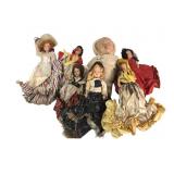 Group of 7 Assorted Composition and Plastic Dolls