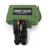 Army Gear Tactical Flashlights, Pair with Case