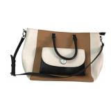 Naturalizer Large Tri-Color Tote Bag with Pouch